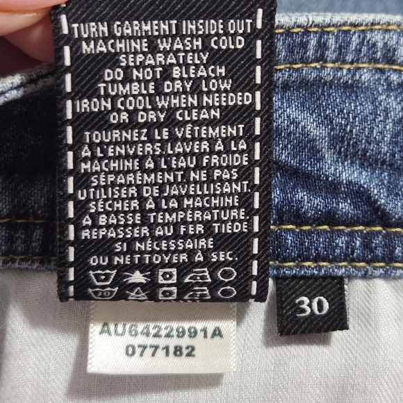 7 For All Mankind Womens High Rise Seam Front Slit Ankle Denim Jeans Size 30 - Picture 8 of 10